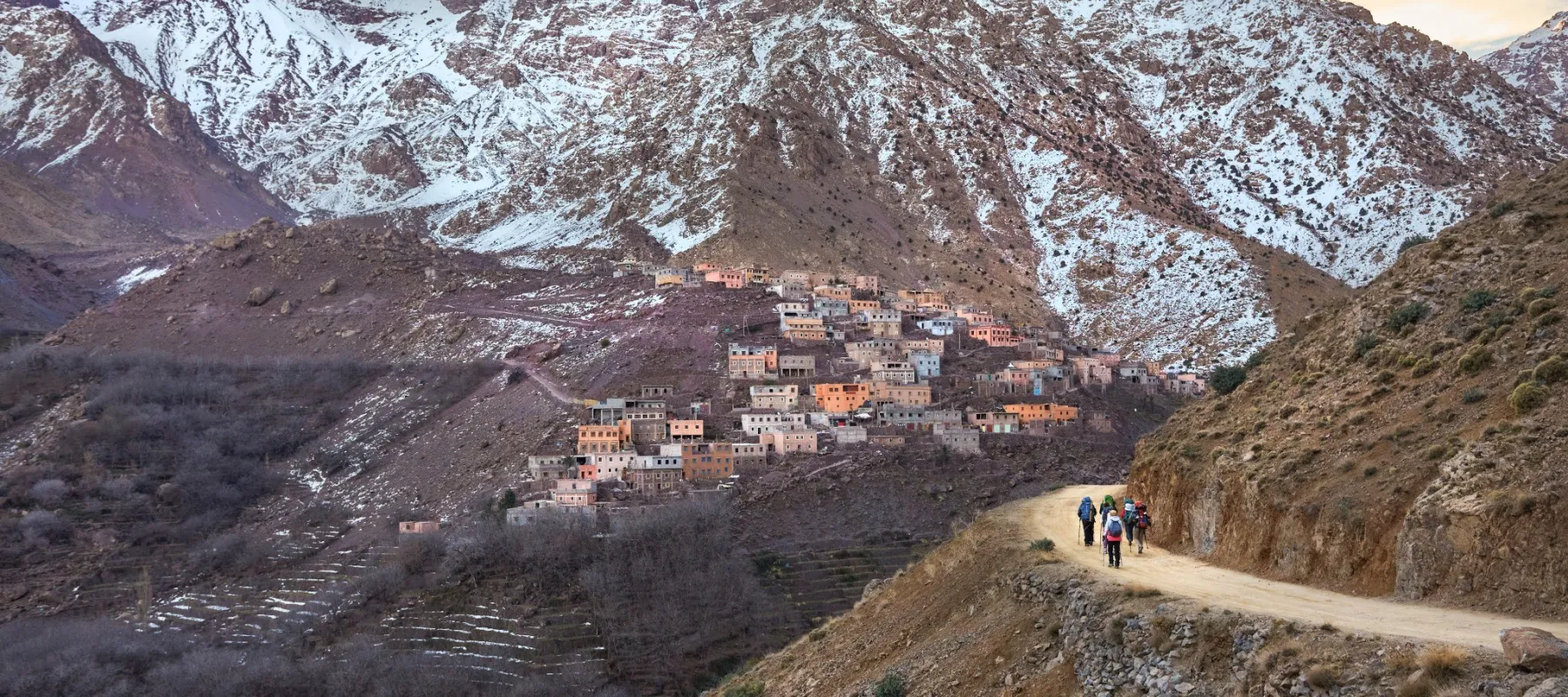 Berber village in the Ait Mizane Valley of the High Atlas mountain, Magic of Morocco Walk, Guided by Nature