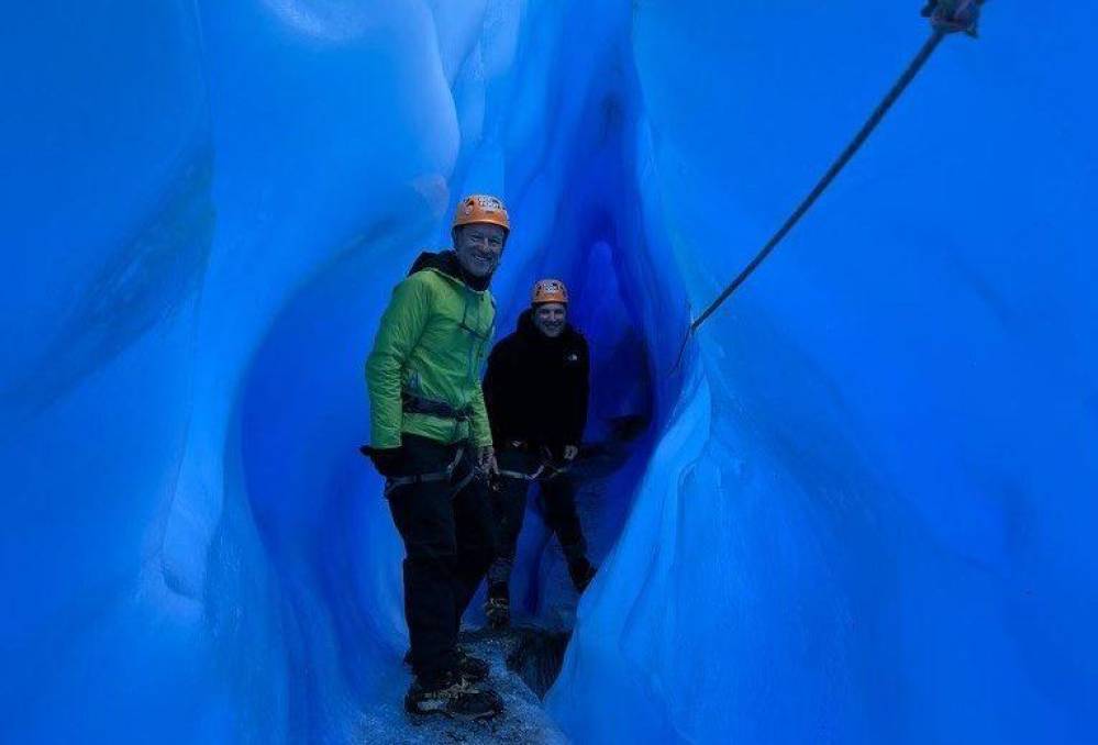Hiking Patagonia - Grey Glacier ice tunnels in Torres del Paine