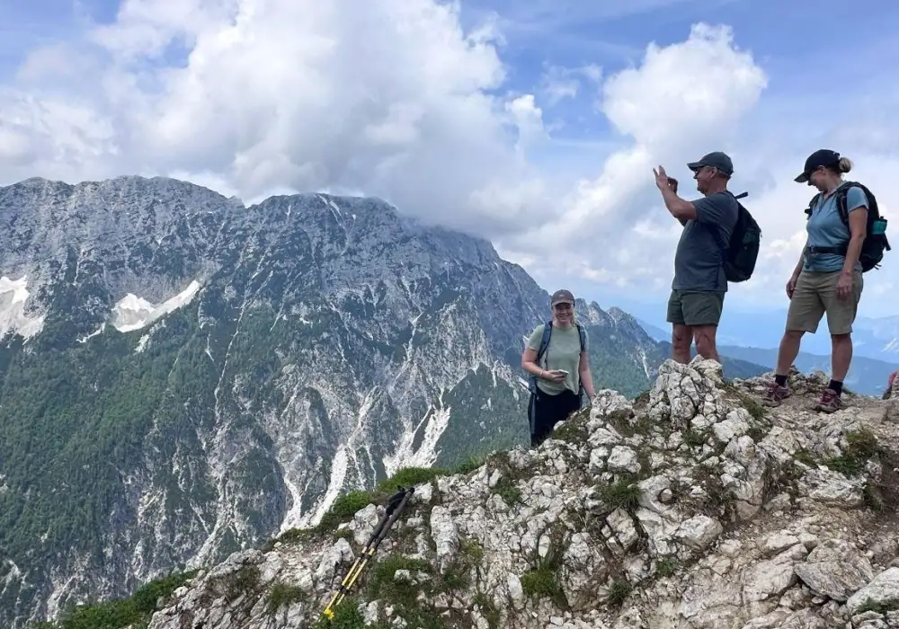 A group of hikers in Slovenia